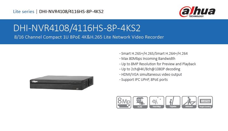 Dahua NVR4108HS-8P-4KS2