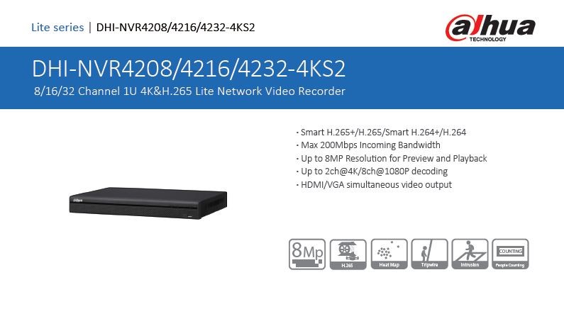 Dahua NVR4208-4KS2