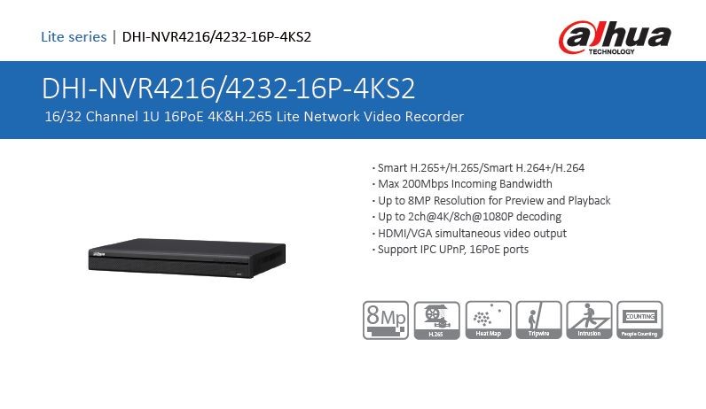 Dahua NVR4216-16P-4KS2
