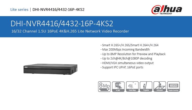 Dahua NVR4416-16P-4KS2
