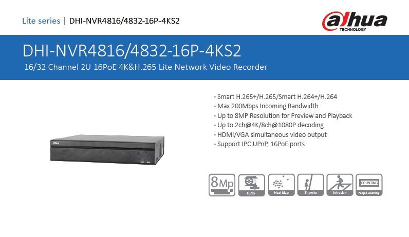 Dahua NVR4816-16P-4KS2