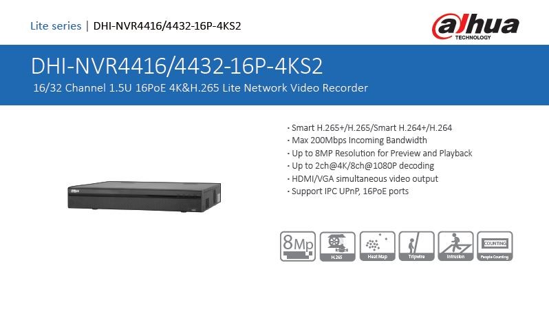 Dahua NVR4432-16P-4KS2