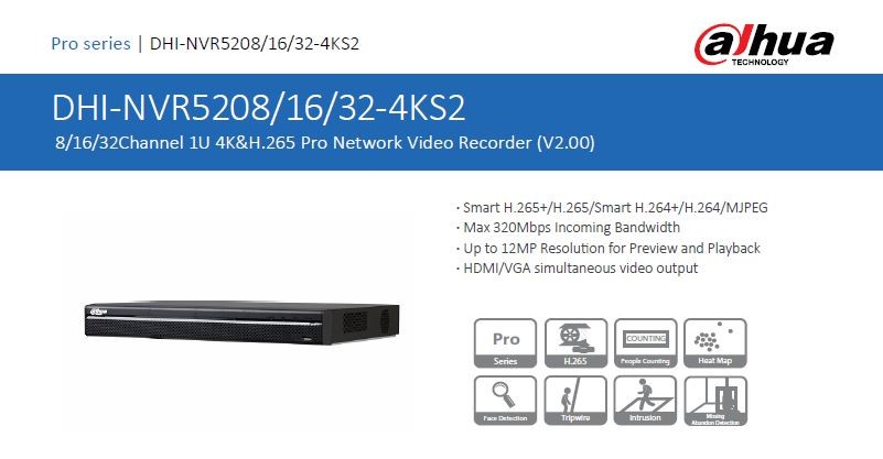 Dahua NVR5208-4KS2