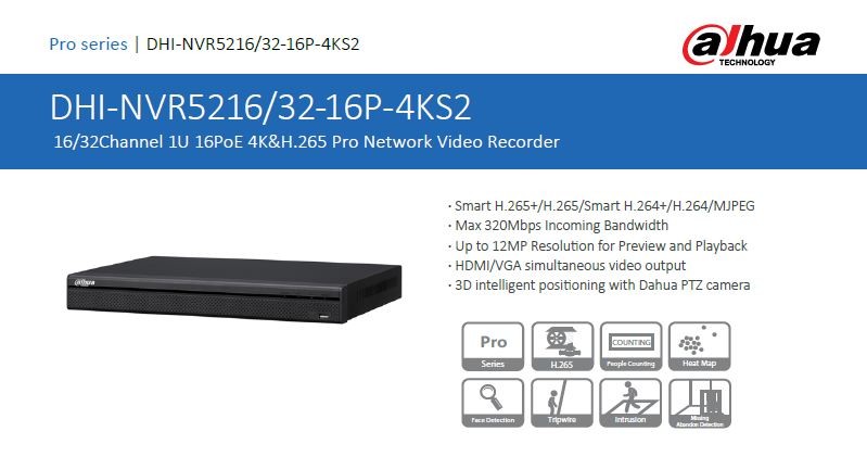 Dahua NVR5216-16P-4KS2
