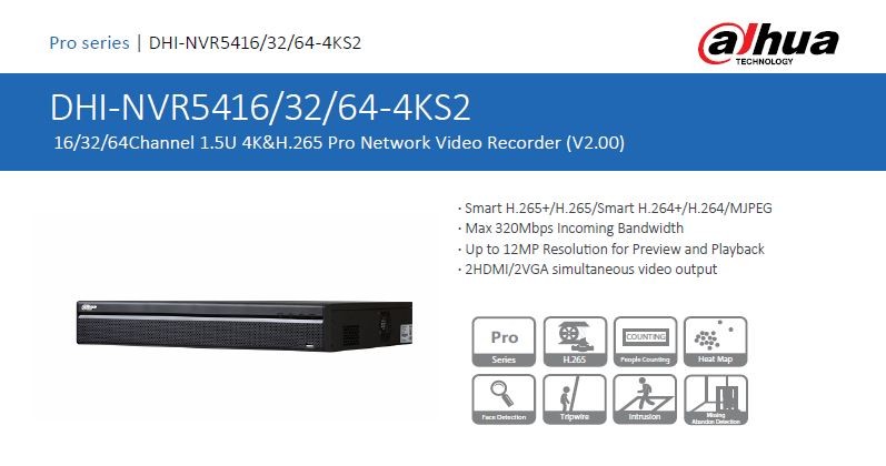 Dahua NVR5416-4KS2