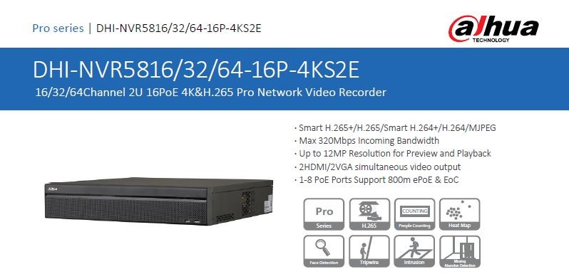 Dahua NVR5816-16P-4KS2E