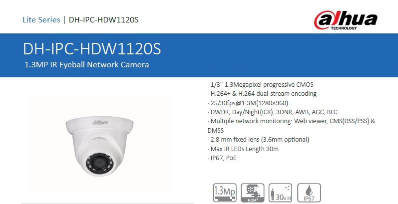 Dahua IPC-HDW1120S