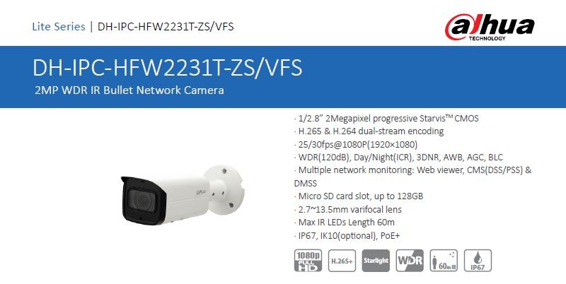 Dahua IPC-HFW2231T-ZS