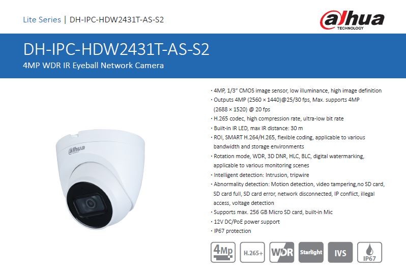 Dahua IPC-HDW2431T-AS