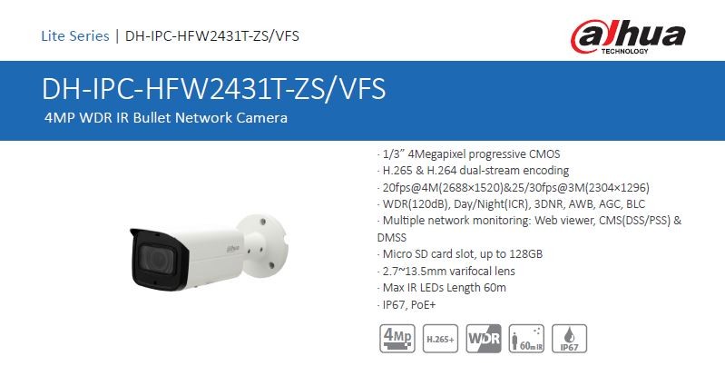 Dahua IPC-HFW2431T-ZS