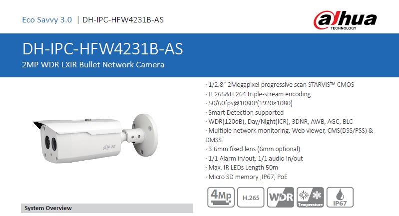 Dahua IPC-HFW4231B-AS