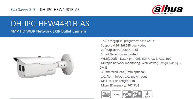 Dahua IPC-HFW4431B-AS