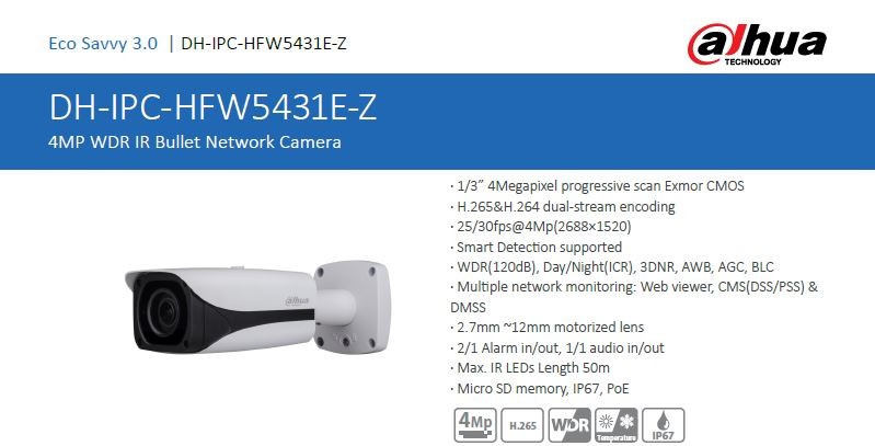 Dahua IPC-HFW5431E-Z