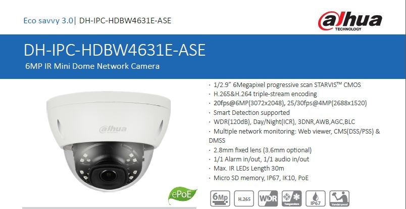Dahua IPC-HDBW4631E-ASE