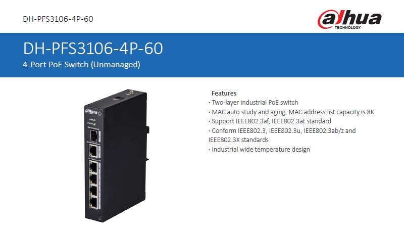 Dahua DH-PFS3106-4P-60