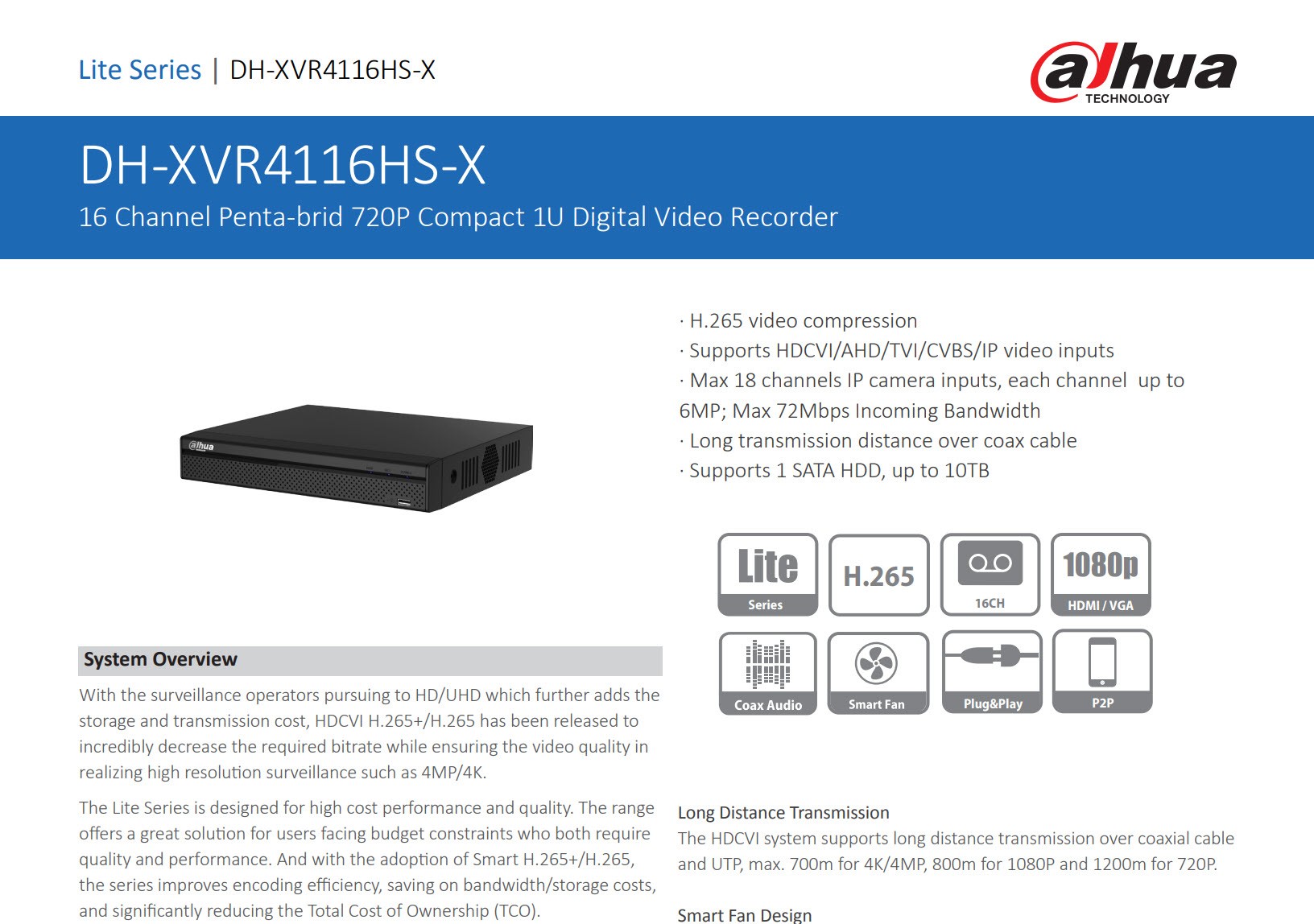 Dahua DH-XVR4116HS-X