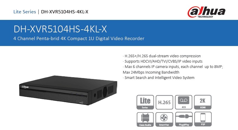 Dahua DH-XVR5104H-4KL-X