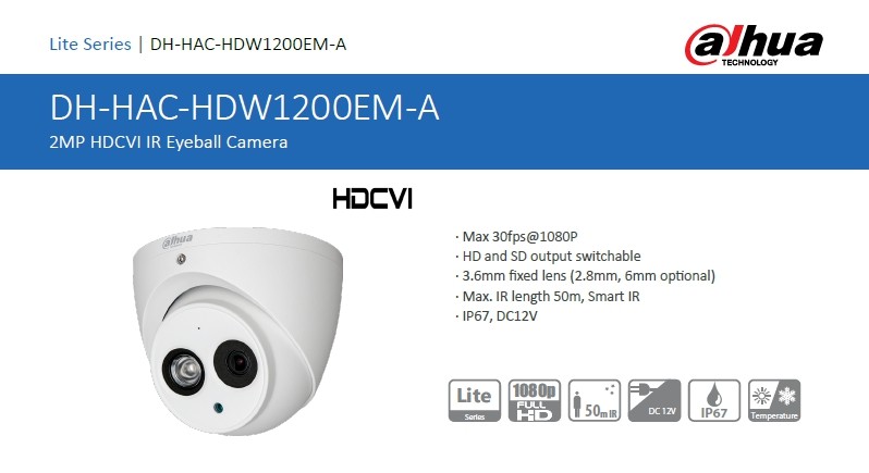 Dahua HAC-HDW1200EM-A