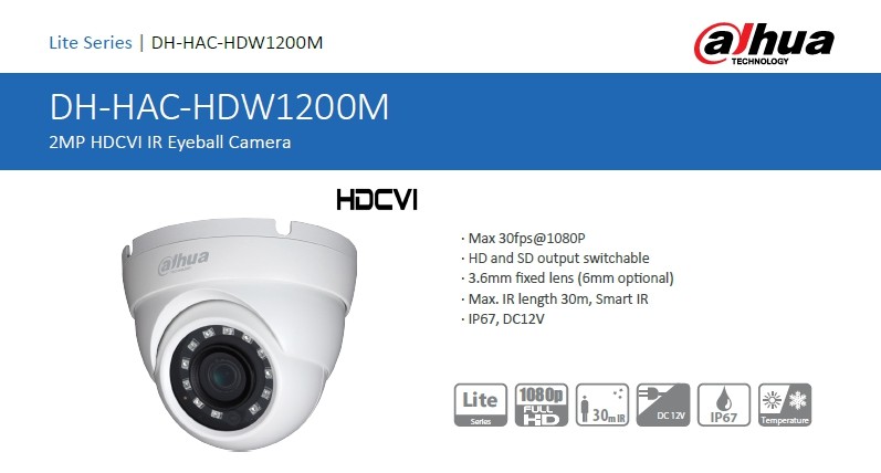 Dahua HAC-HDW1200M