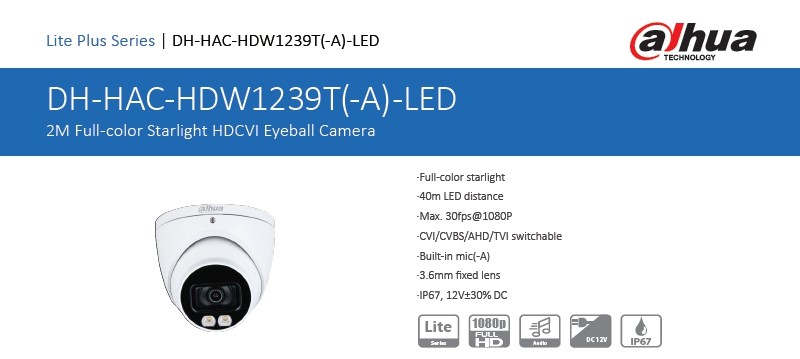 Dahua HAC-HDW1239T-A-LED