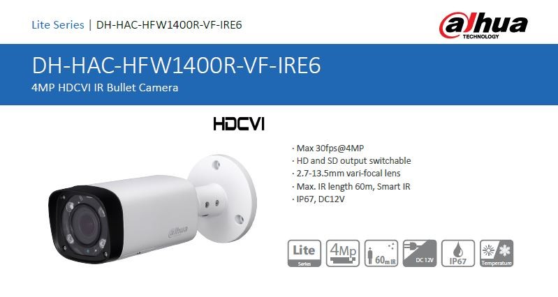 Dahua HAC-HFW1400R-VF-IRE6